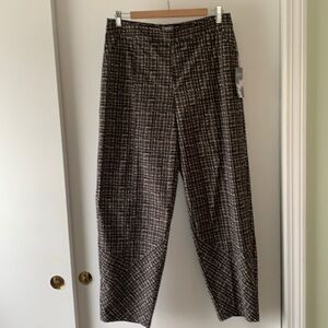 Habitat Plaid Wide Leg Pants in Brown and Black Tweed